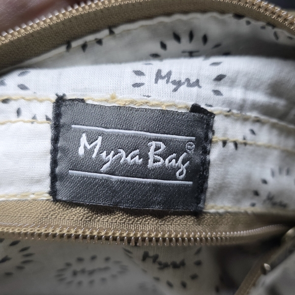 Myra Bag With Matching Wallet Boho Chic Brown and Cream Shoulder Bag Set - Picture 10 of 10